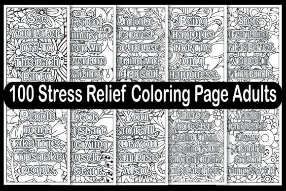 100 Stress Relief Coloring Pages Graphics