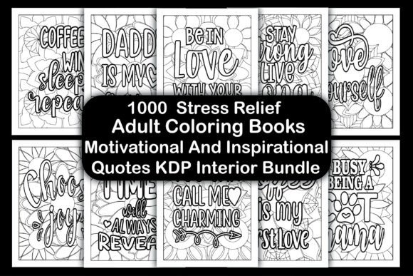 1000 Stress Relief Adult Coloring Pages Graphics
