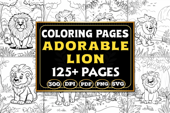 Adorable Lion Coloring Pages Graphics