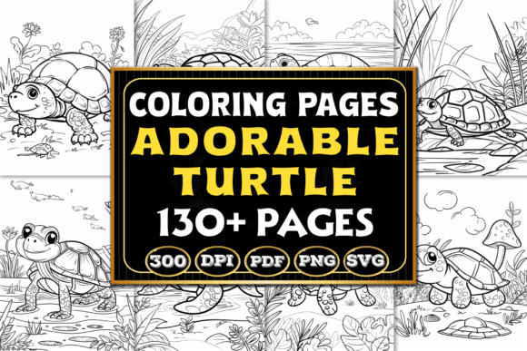 Adorable Turtle Coloring Pages: Graphics for Playful Content Publishing