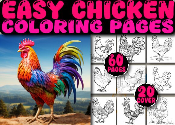 Bold Easy Chicken Coloring Pages Graphics