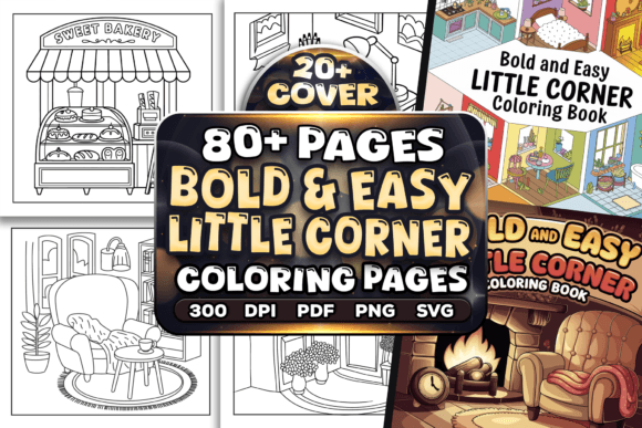 Bold Easy Little Corner Coloring Pages Graphics