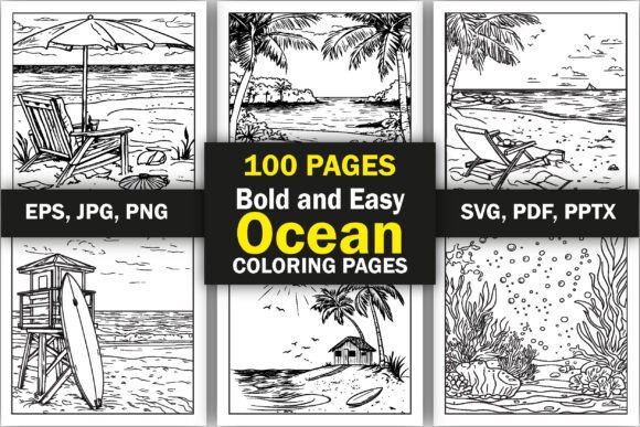 Bold Easy Ocean Coloring Pages Graphics
