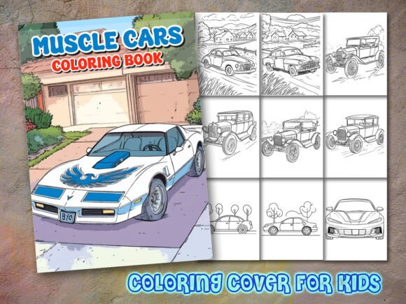 Car Coloring Pages and Book Cover Graphics