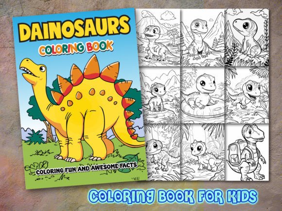Dinosaur Coloring Page and Coloring Book