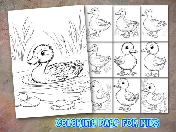 Duck Coloring Page for KDP: Graphics & Coloring Pages