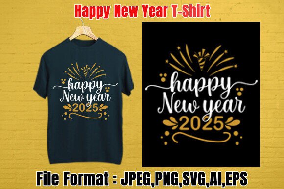 Happy New Year T-Shirt Graphics for Modern T-Shirt Designs