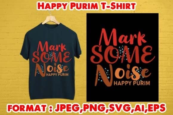 Happy Purim T-Shirt Graphics for Local Branding