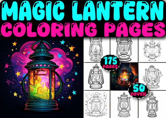Magic Lantern Coloring Pages for Kids: Graphics & Coloring Pages