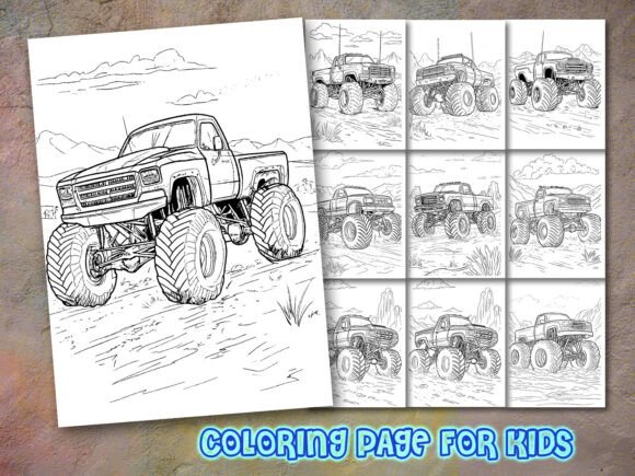 Monster Truck Coloring Pages Graphics