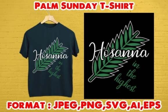 Palm Sunday T-Shirt Graphics for T-Shirt Designs
