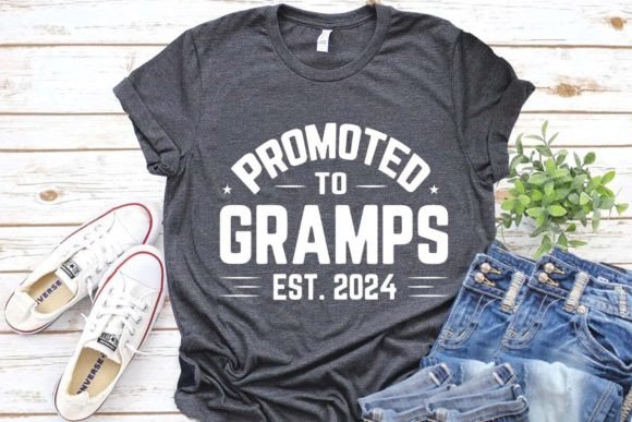 Promoted to Gramps Est.2024 Graphics & T-Shirt Designs