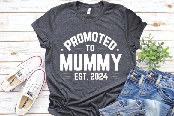 Promoted to Mummy Est.224 Graphics & T-Shirt Designs